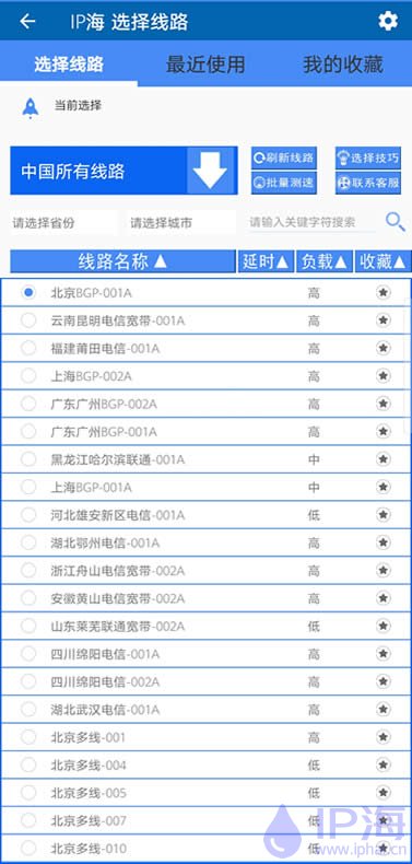 代理服務器IP線路節點